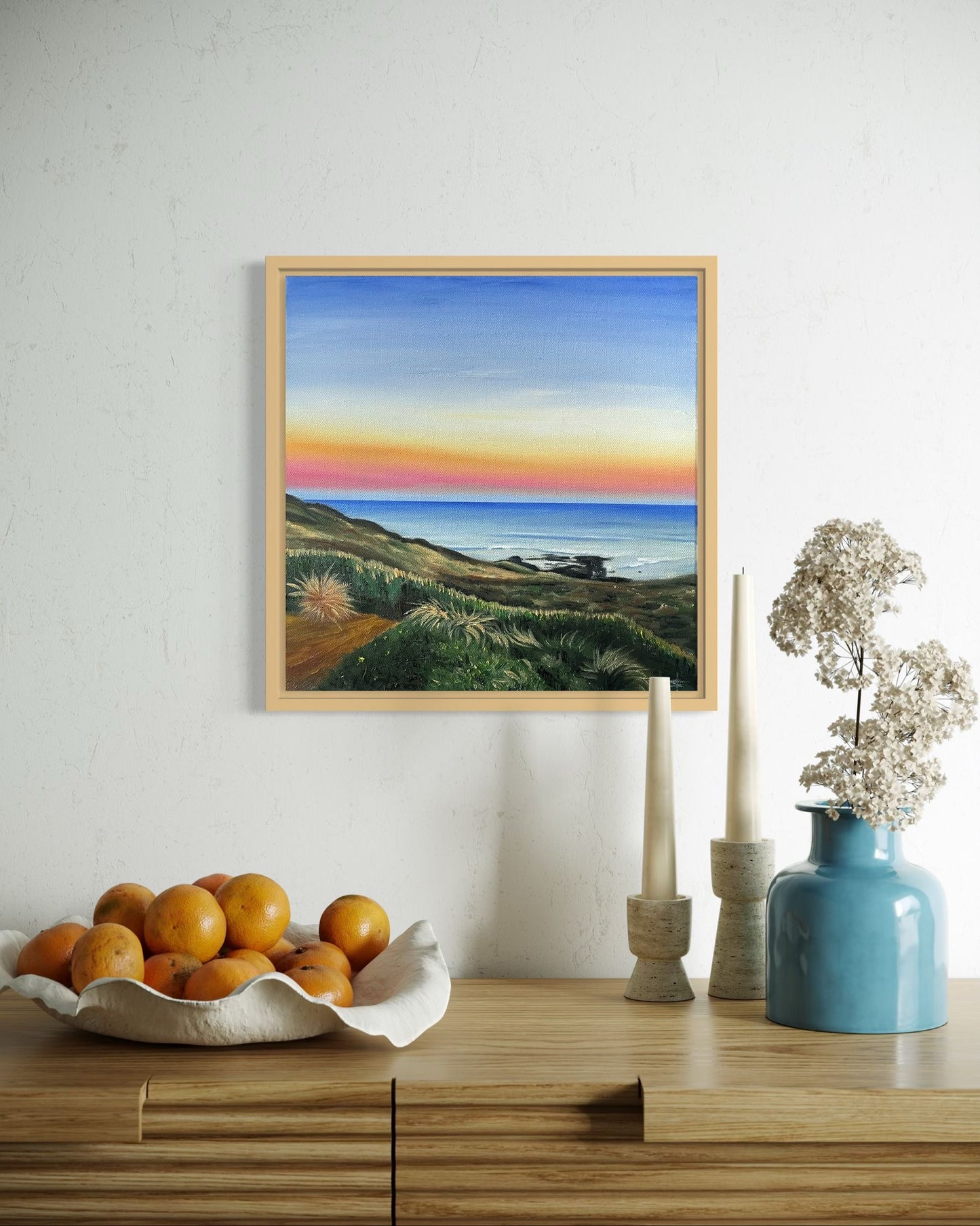 ‘Sunset Bliss’ Original Oil painting of Surf Beach