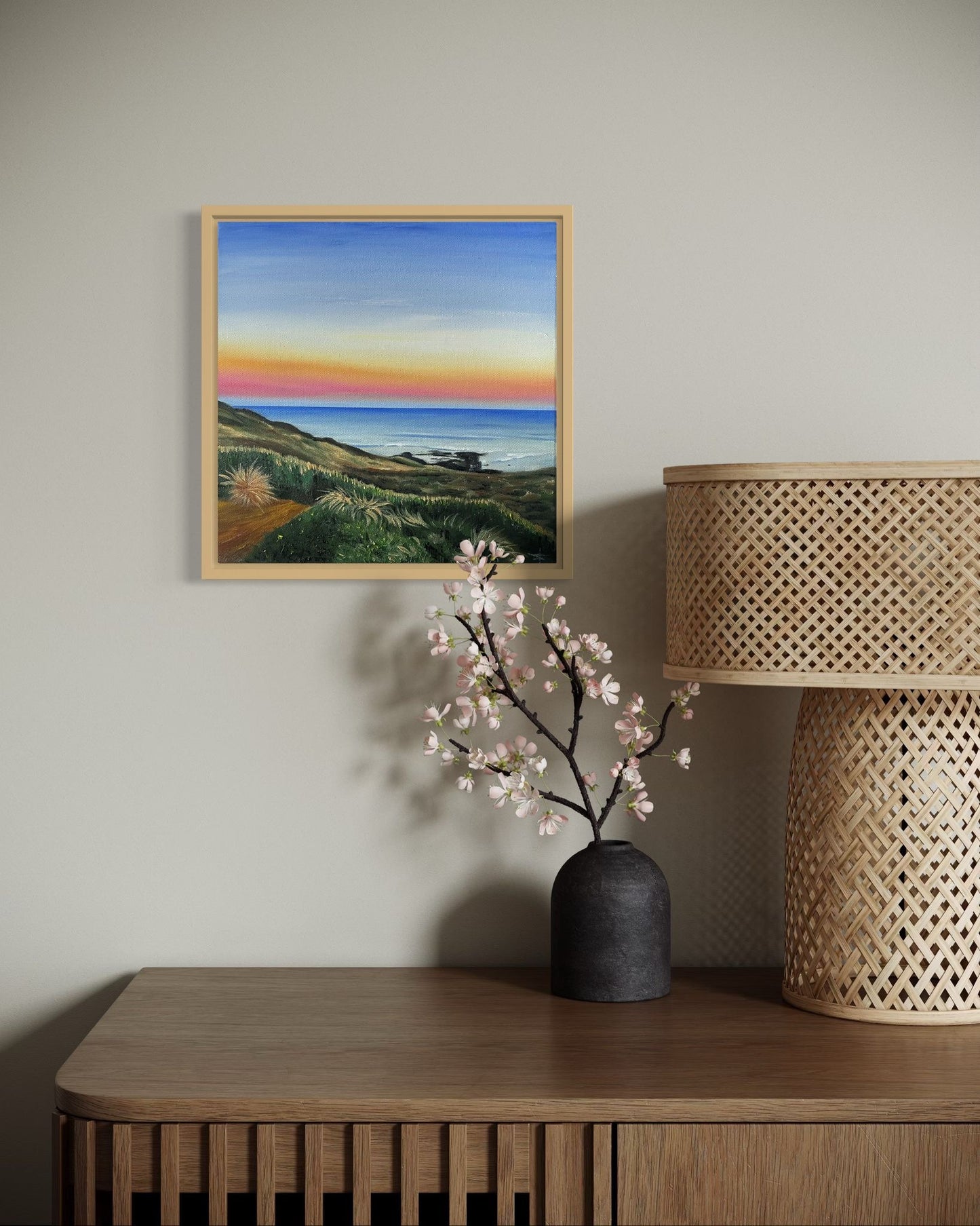 ‘Sunset Bliss’ Original Oil painting of Surf Beach