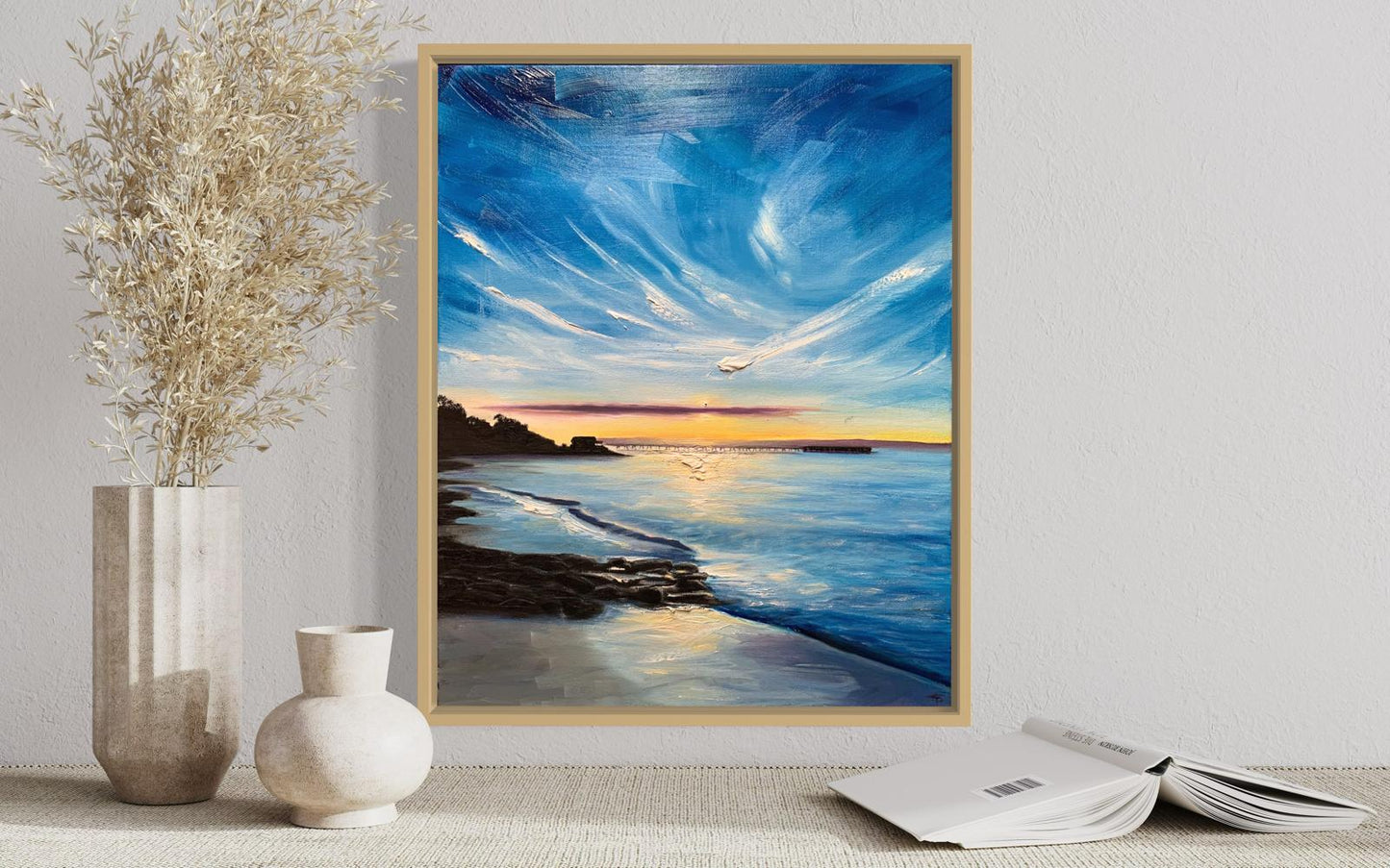SOLD 'Sunset Shadows' Phillip Island, Original Oil painting