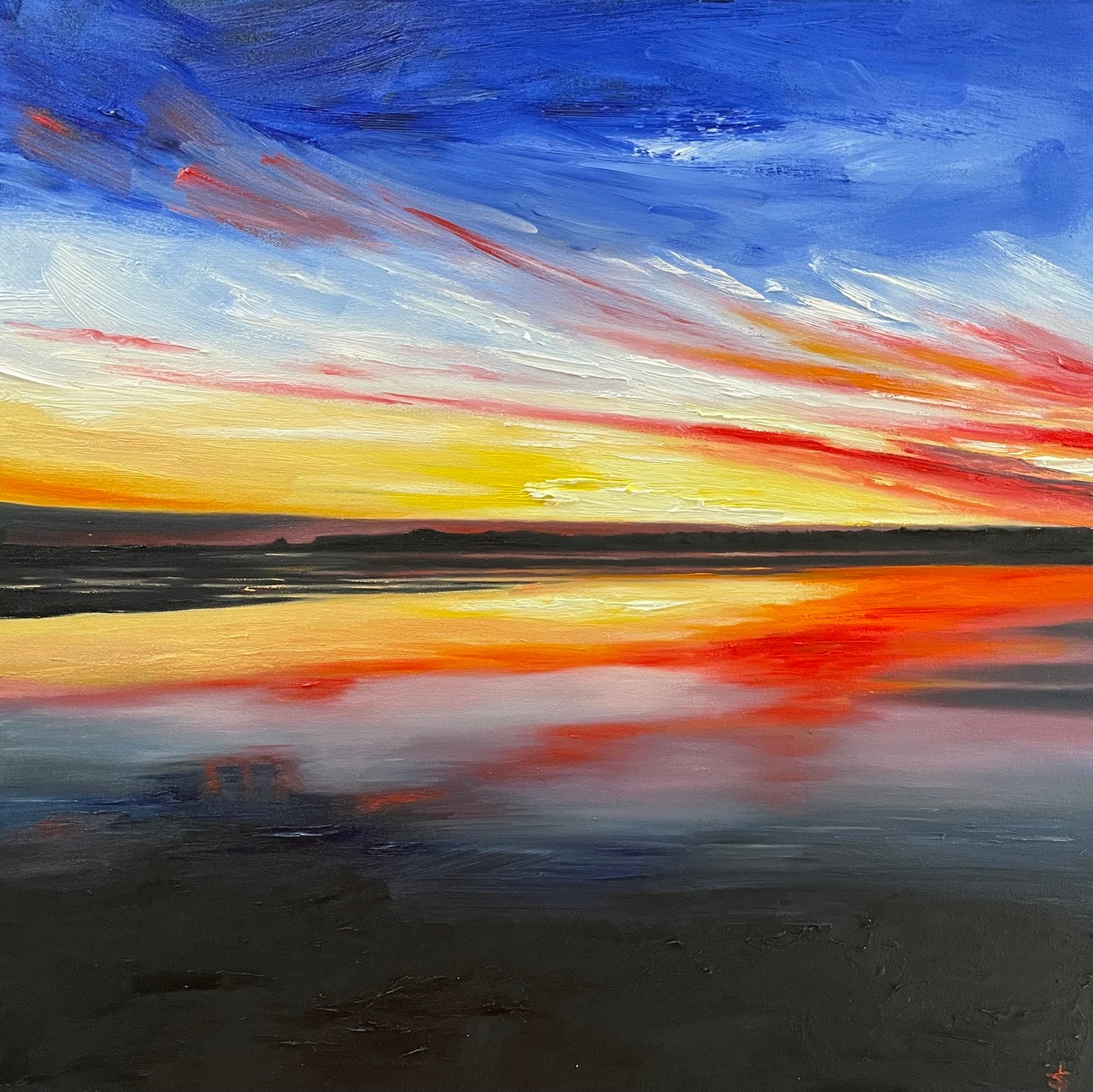 'Sunset Fire' Inverloch Original Oil painting