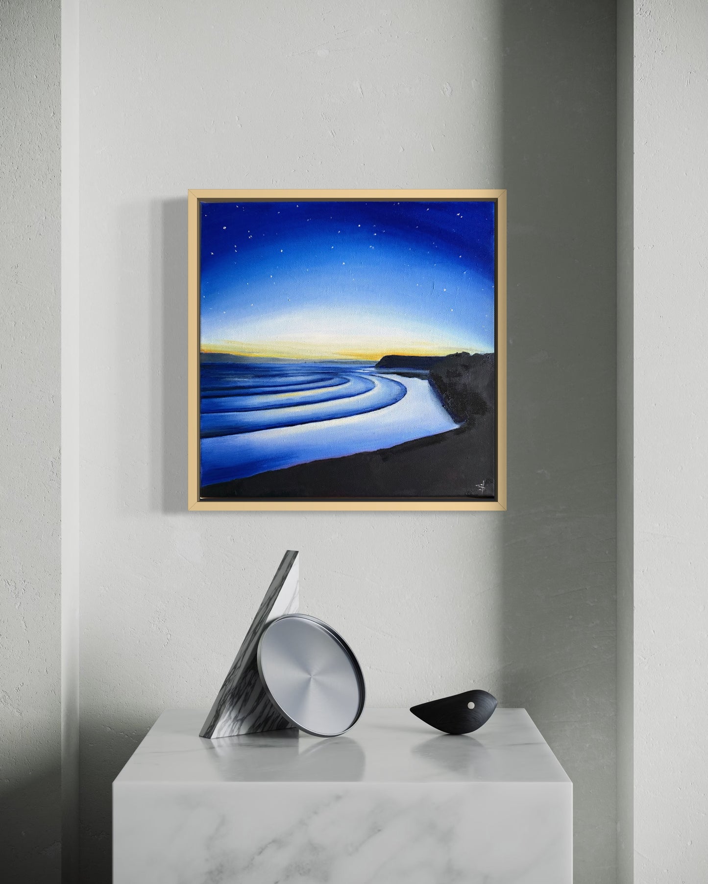 ‘Blue Lights Dancing’ Original Oil painting of Smiths Beach