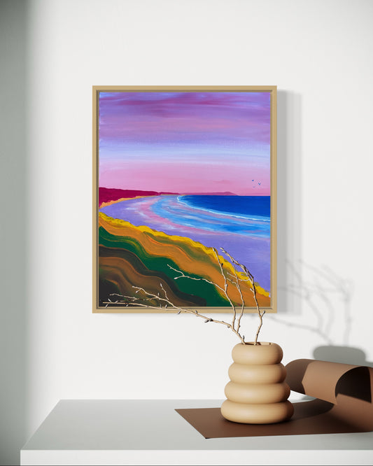 ‘Dazing’ Surf Beach, Original Acrylic painting
