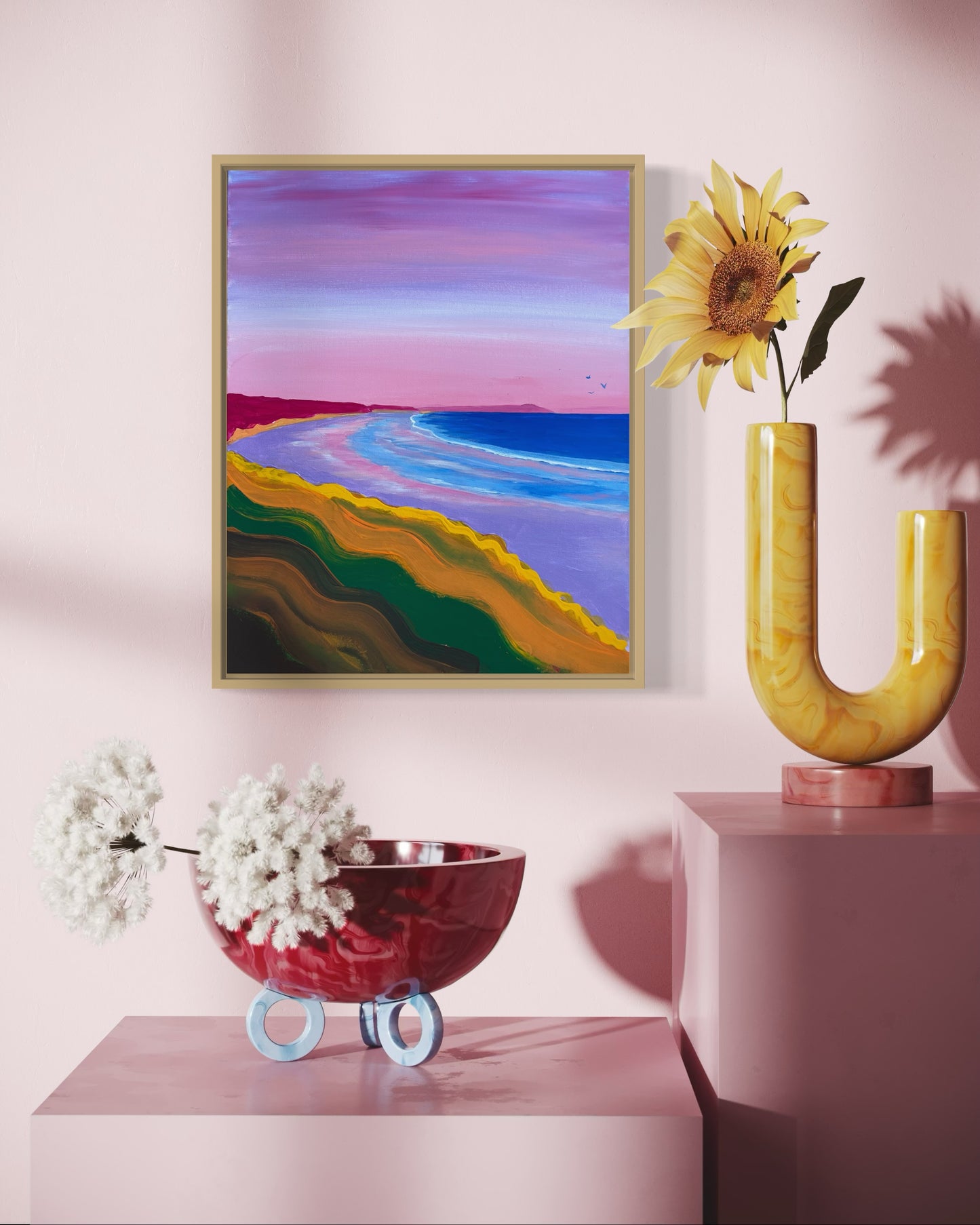 ‘Dazing’ Surf Beach, Original Acrylic painting
