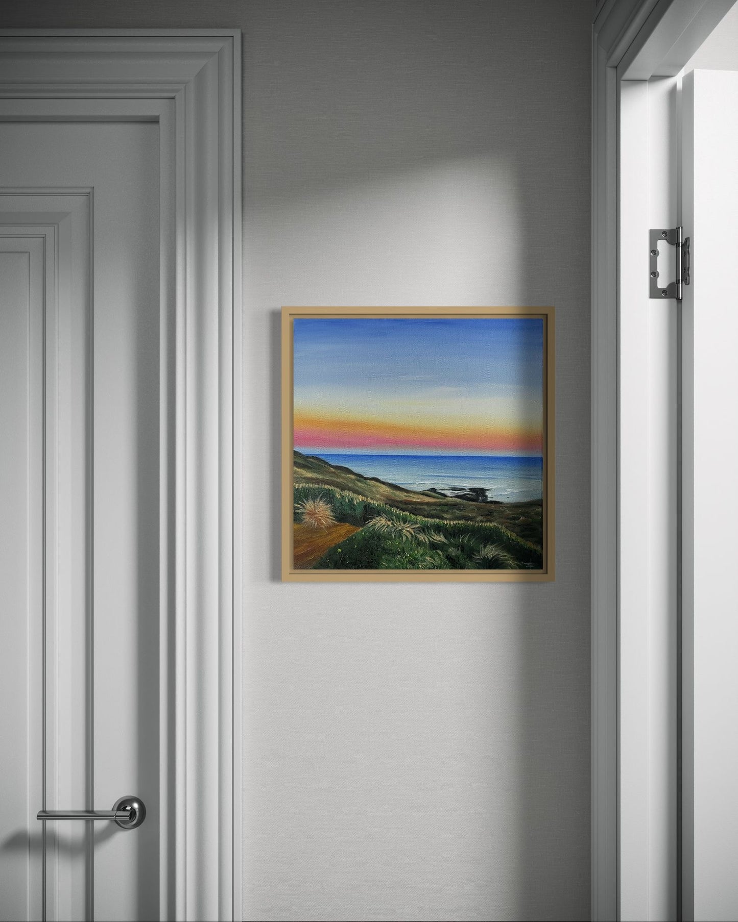‘Sunset Bliss’ Original Oil painting of Surf Beach