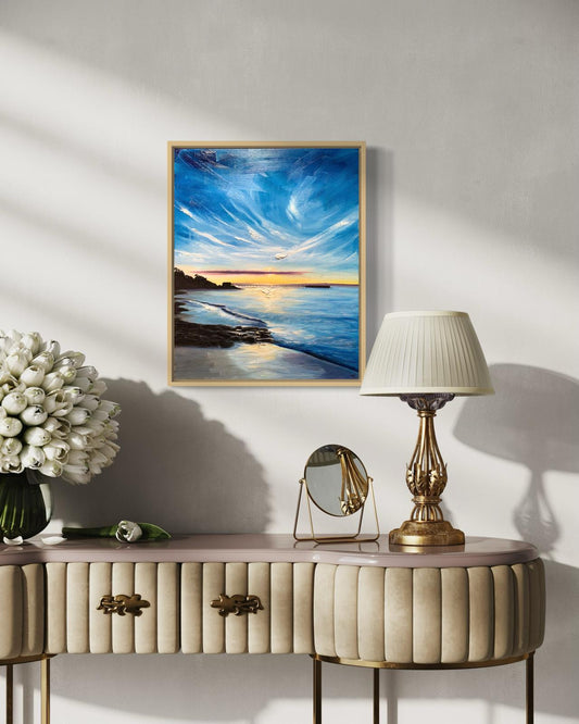SOLD 'Sunset Shadows' Phillip Island, Original Oil painting