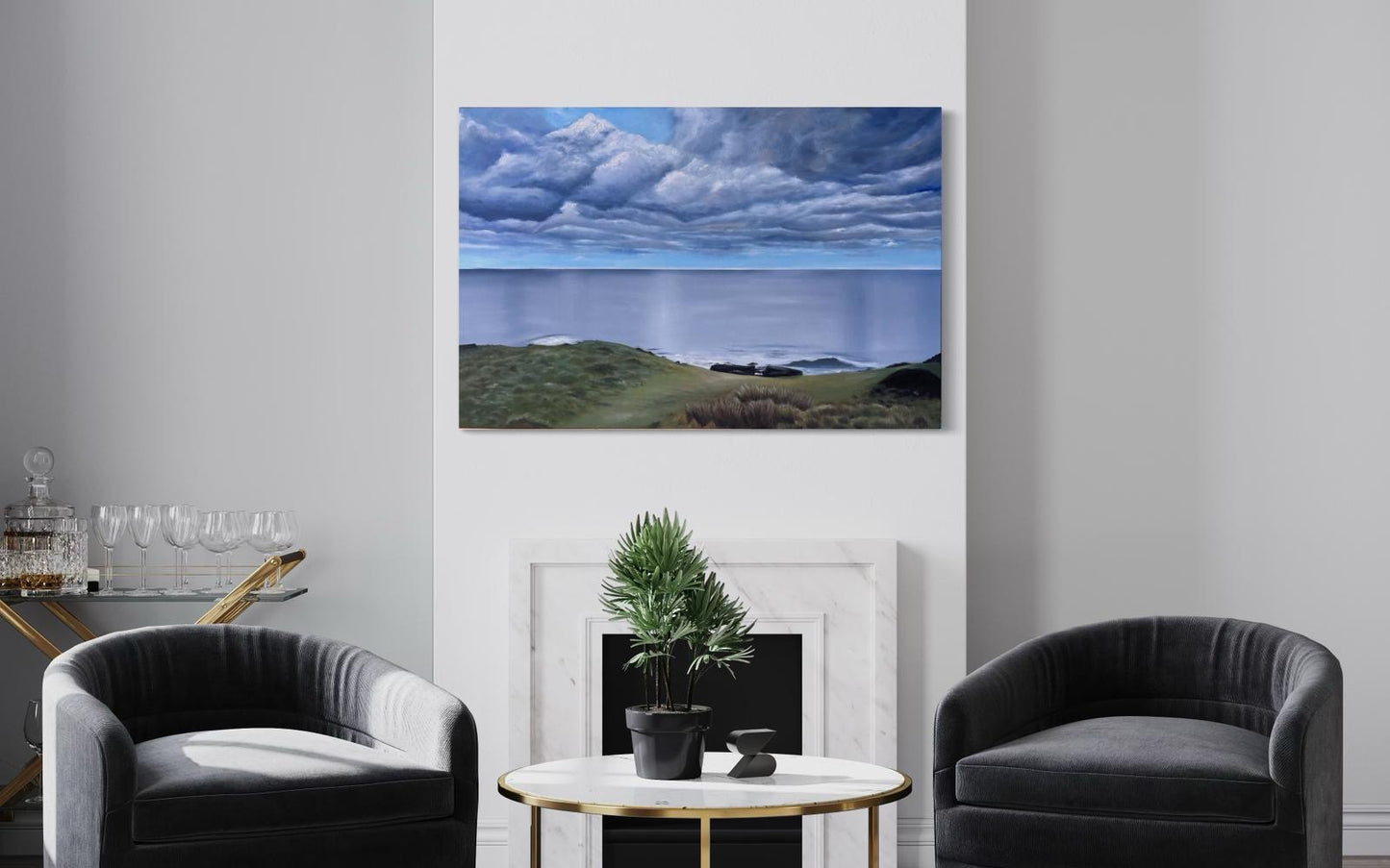 ‘Lost In The Clouds’ Surf Beach, Phillip Island, Original Oil Painting (Copy)