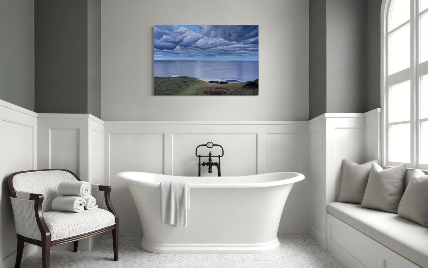 ‘Lost In The Clouds’ Surf Beach, Phillip Island, Original Oil Painting (Copy)