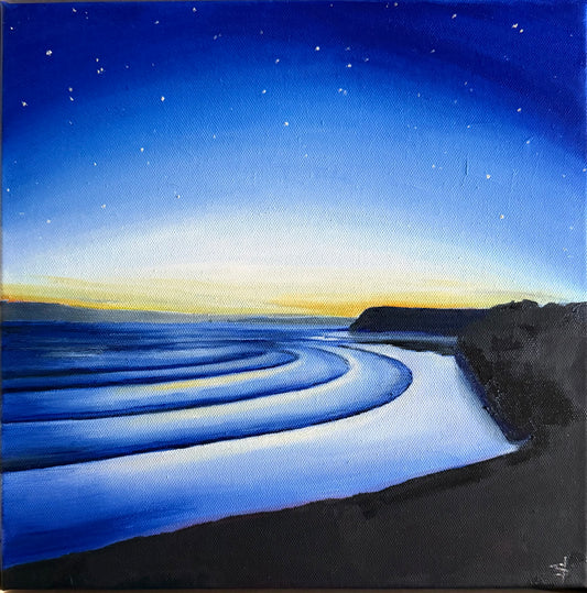 ‘Blue Lights Dancing’ Original Oil painting of Smiths Beach