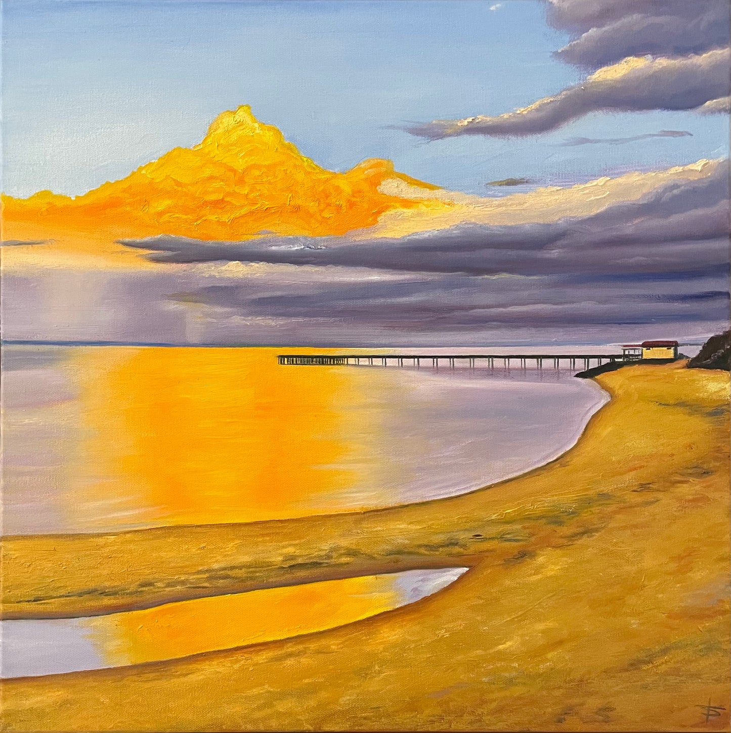 ‘Sunset Glory’ Phillip Island Jetty Original Oil painting