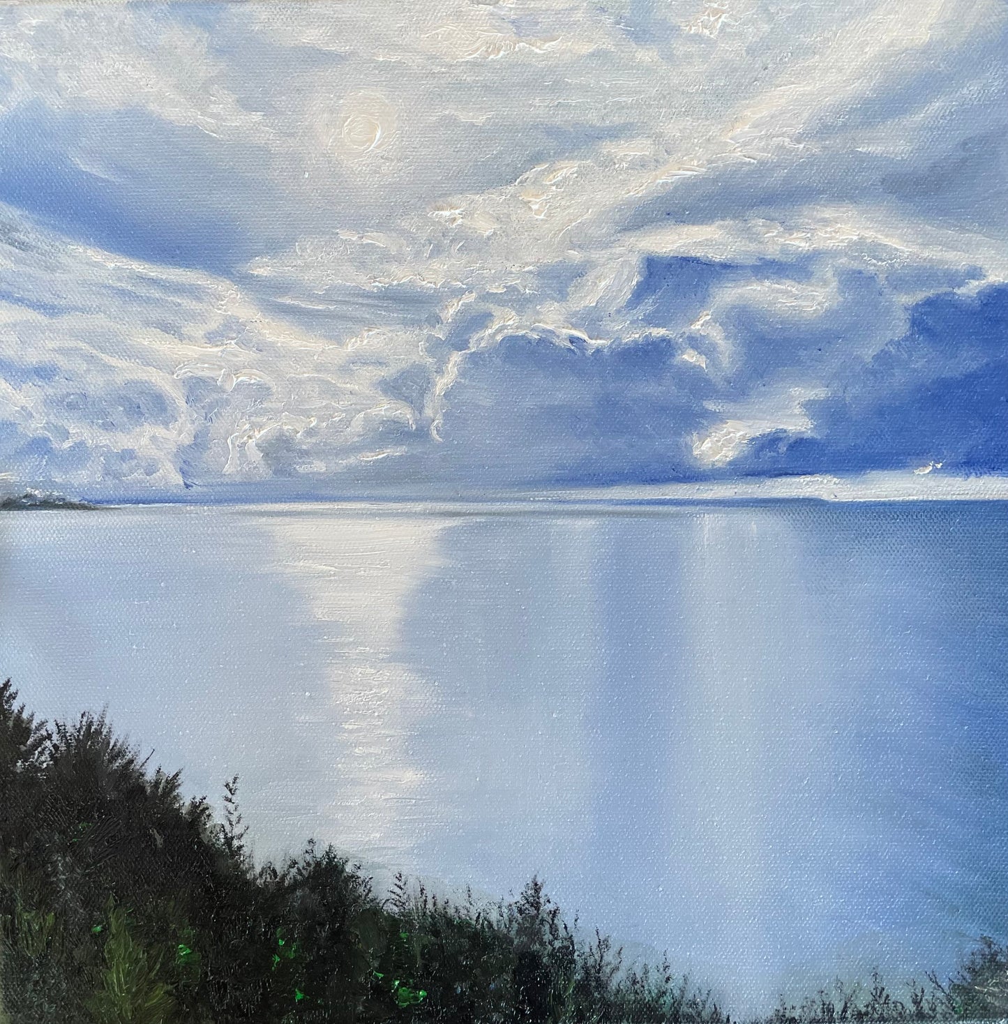 ‘Winter Skies’ Original Oil painting of Newhaven