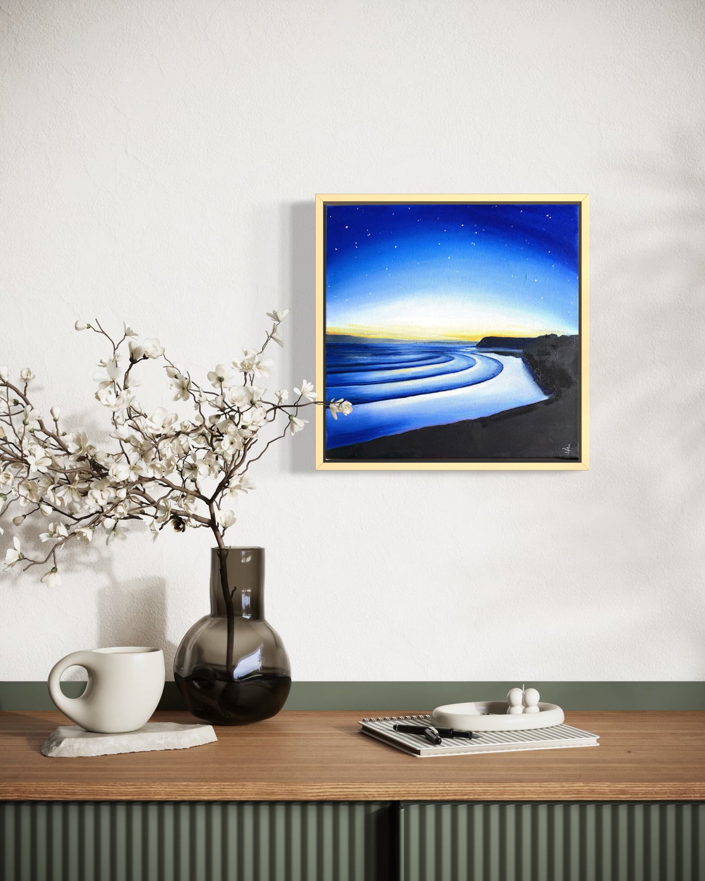 ‘Blue Lights Dancing’ Original Oil painting of Smiths Beach